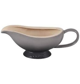 Le Creuset Stoneware Heritage Gravy Boat, Oyster Gray