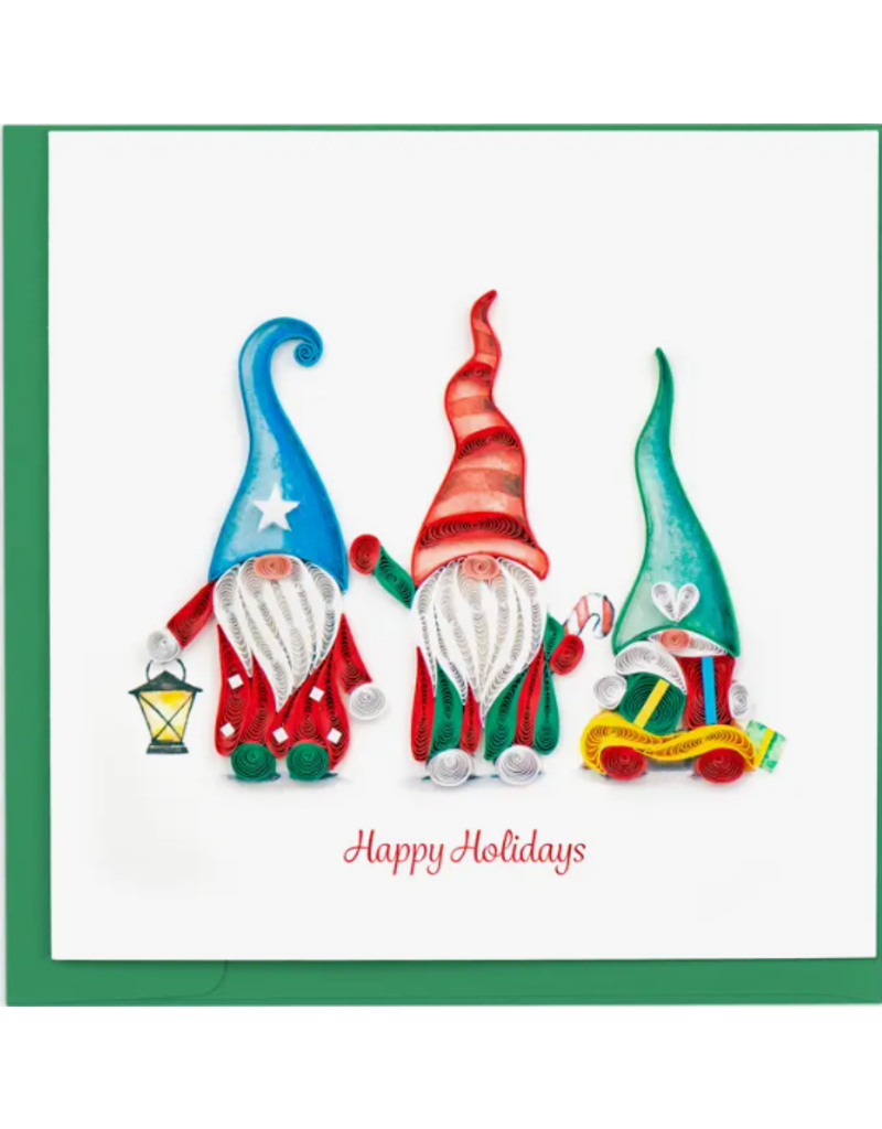 Holiday Greeting Card, Quill - Gnomes, 6x6
