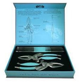 Toadfish BLUE TDFSH Crab Tool Set-2 crackers, 4 forks