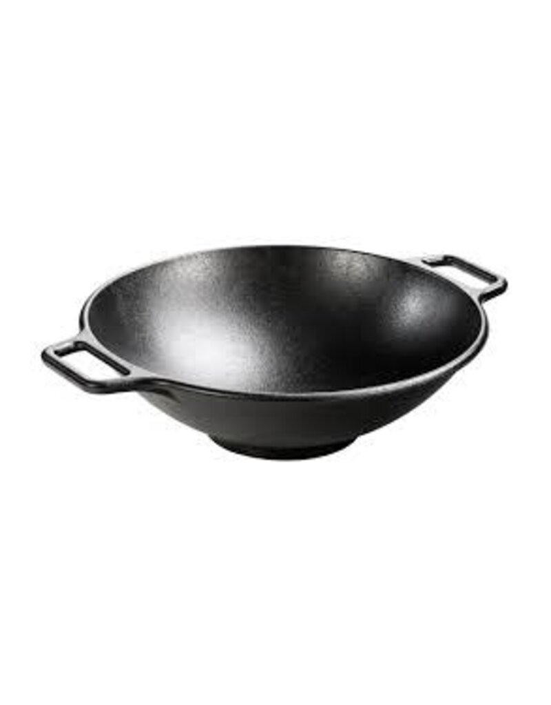 Lodge Cast Iron Flat Bottom Wok 14'', Preseasoned