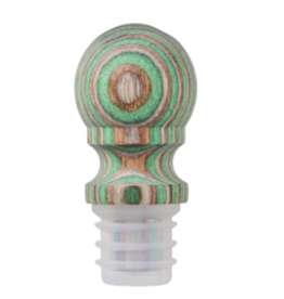 Island Bamboo/Wilshire Mint Green Pakkawood Bottle Stopper