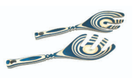 Blue Pakkawood Double Measuring Spoons - Cook on Bay