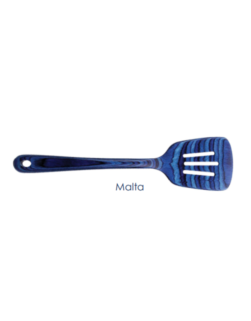Totally Bamboo Malta Blue Baltique Slotted Turner Spatula