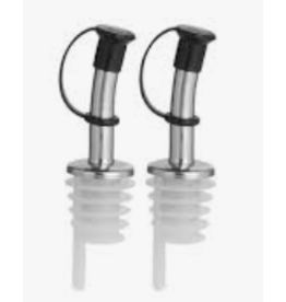 Trudeau Bottle Stoppers/Pourers With Plastic Cover, Set of 2