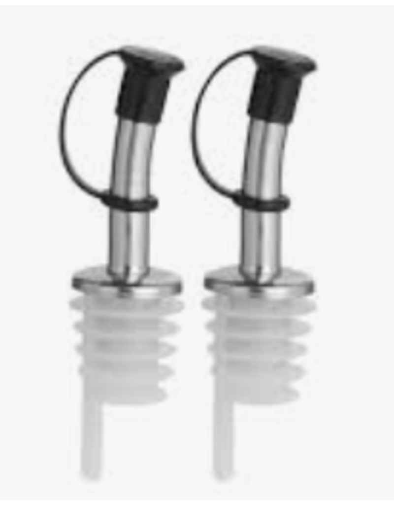 Trudeau Bottle Stoppers/Pourers With Plastic Cover, Set of 2