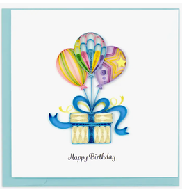 Quilling Card Greeting Card, Quill - Birthday, Gift & Balloons, 6x6