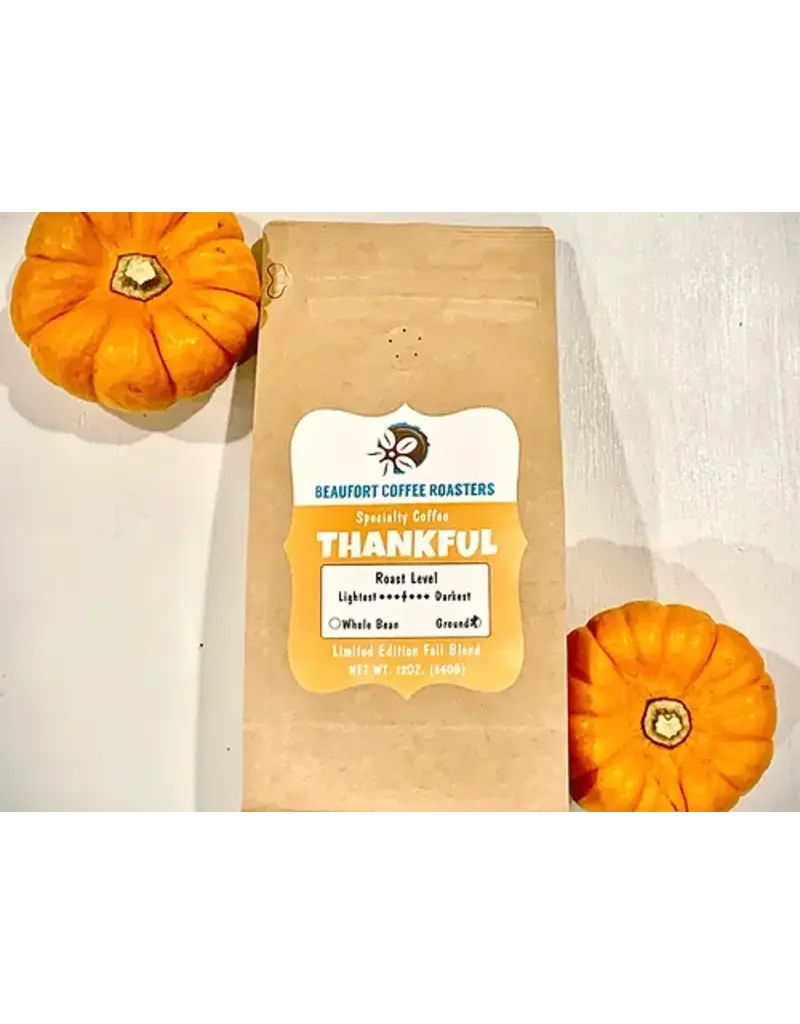 Fall Beaufort Coffee THANKFUL, Seasonal Blend, Ground 12oz