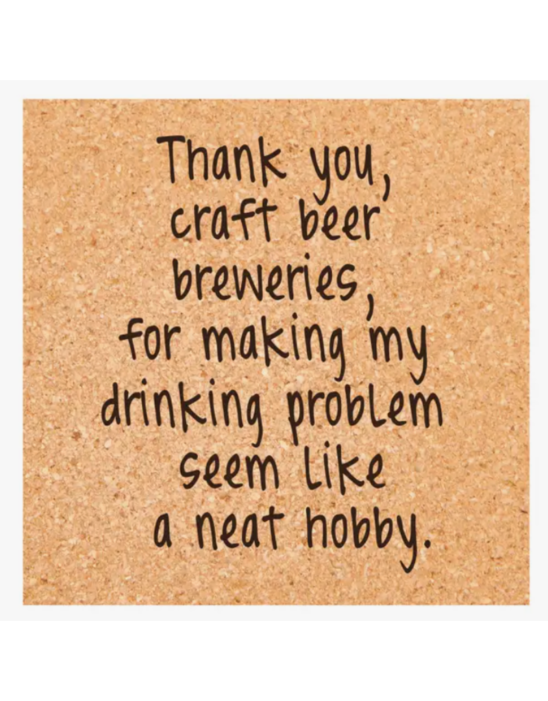 Ellembee Cork Coaster, Thank You Craft Beer Breweries