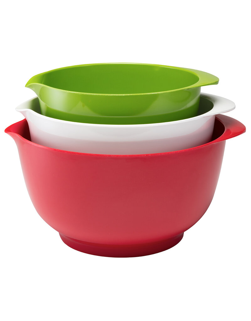 Gourmac/Hutzler Melamine Mixing Bowls, Boxed - 2,3,4L, Set of 3 RWG