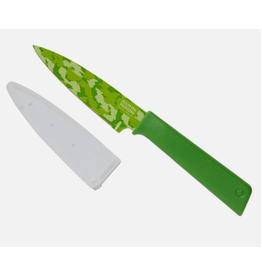 Kuhn Rikon Paring Knife Green Camo, straight edge disc