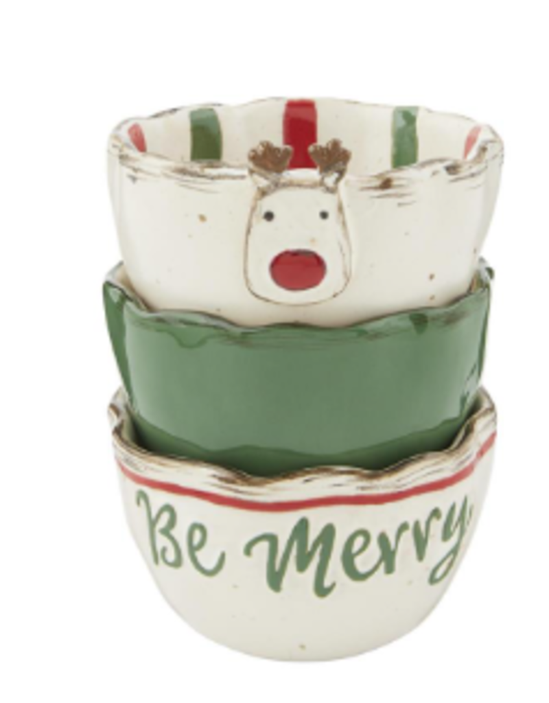 Mudpie Holiday Reindeer Dip Cups, Set of 3