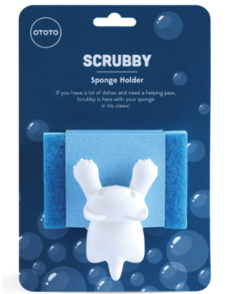Ototo Scrubby Cat Sink Sponge Holder,  gray