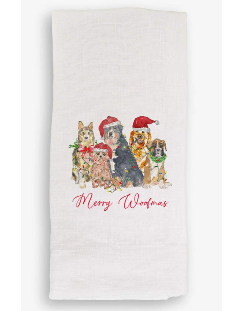 Holiday Towel, Christmas Dogs Merry Woofness