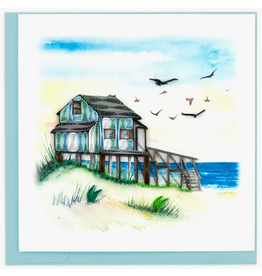Quilling Card Greeting Card, Quill - Everyday, Beach House, 6x6
