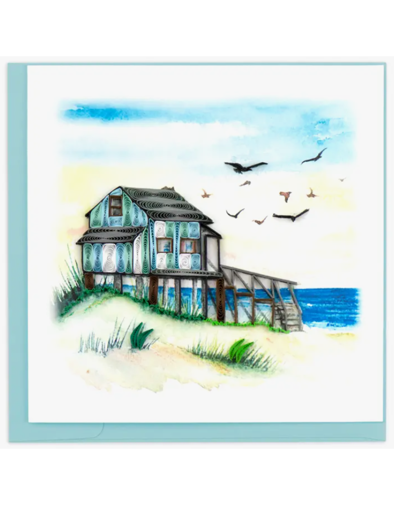 Quilling Card Greeting Card, Quill - Everyday, Beach House, 6x6