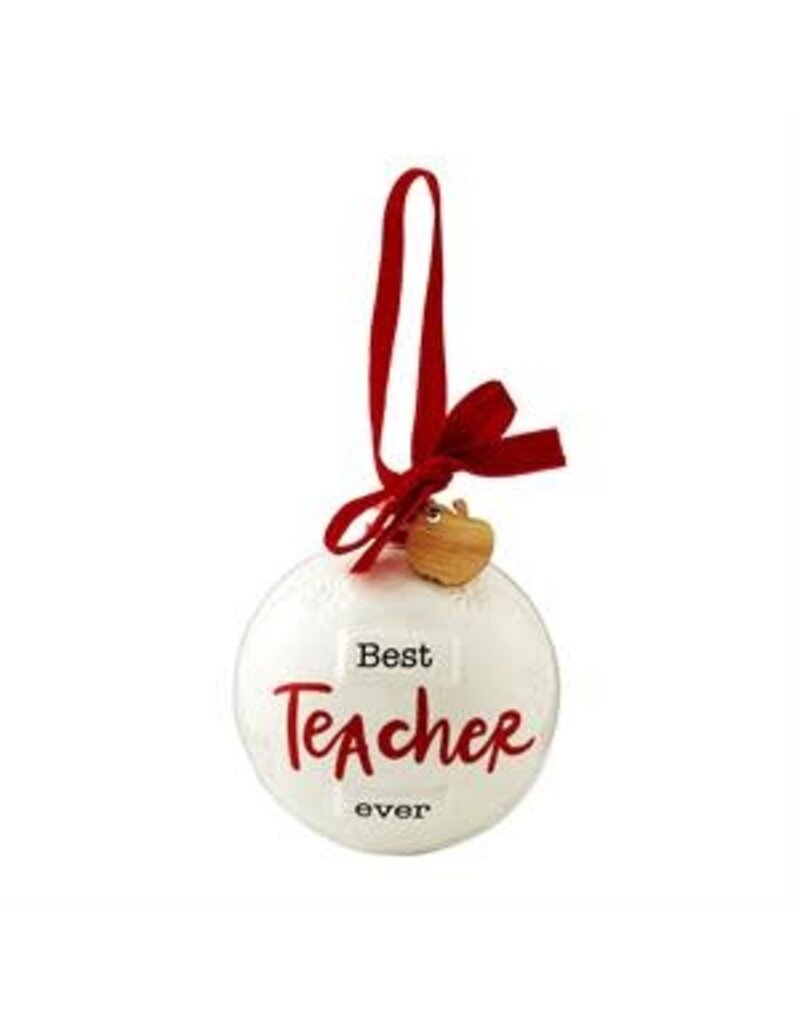 Mudpie Holiday Ornament, Best Teacher