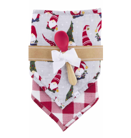 Mudpie Holiday Gnome Bib & Spoon Set CHILD disc