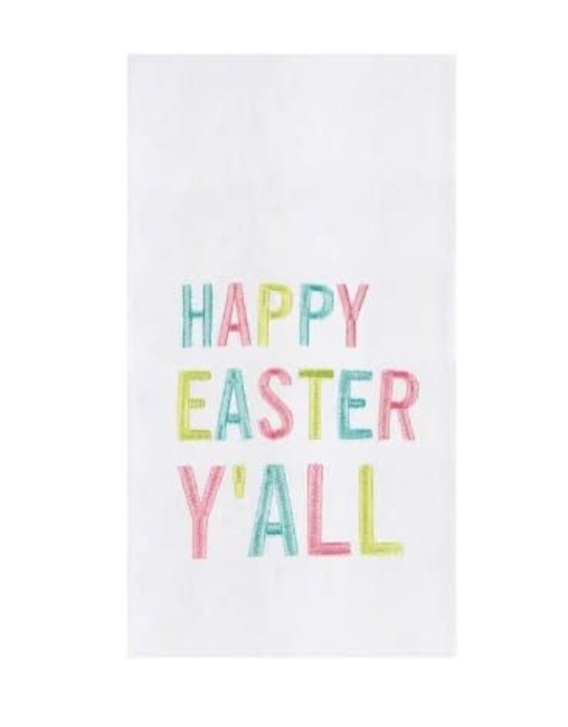 C and F Home Easter Towel, Happy Easter Y'All, floursack