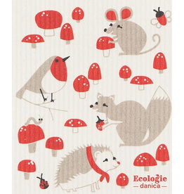 Now Designs Swedish Dish Cloth Toadstool Time, with animals now
