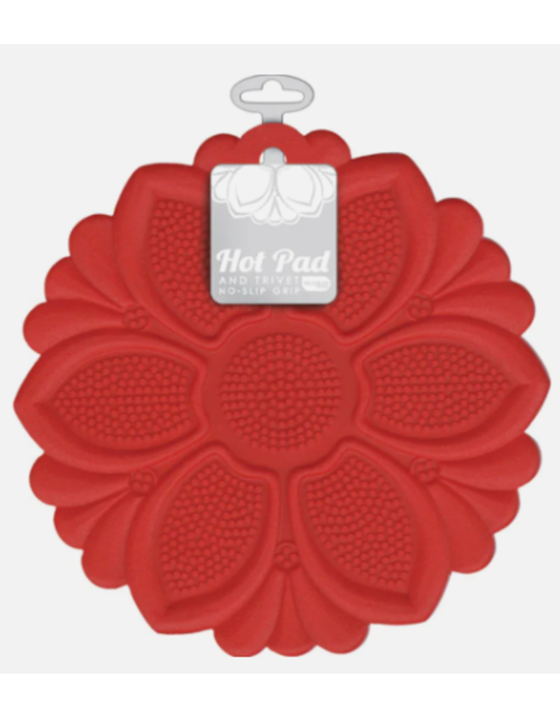 Talisman RED Flower Trivet/Hot Pad, silicone