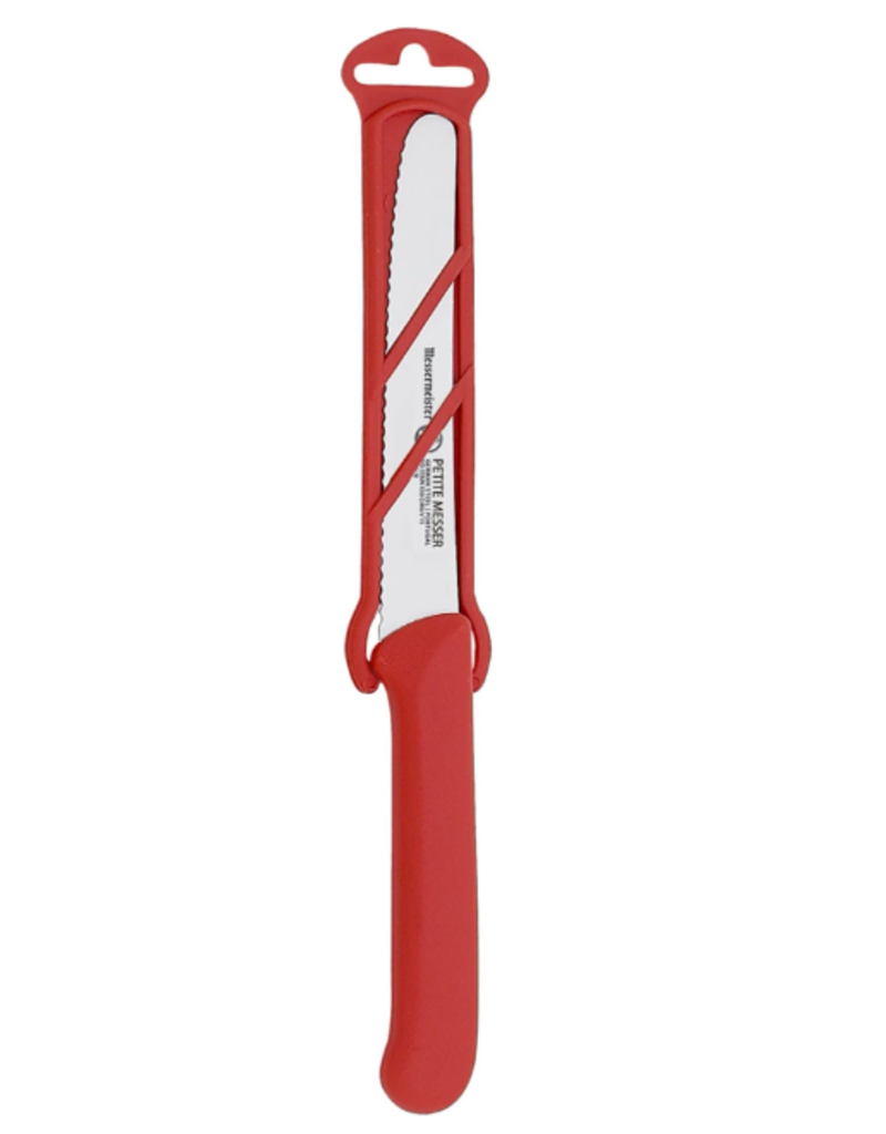 Messermeister Messermeister 4.5" Tomato Knife with Red Sheath round tip