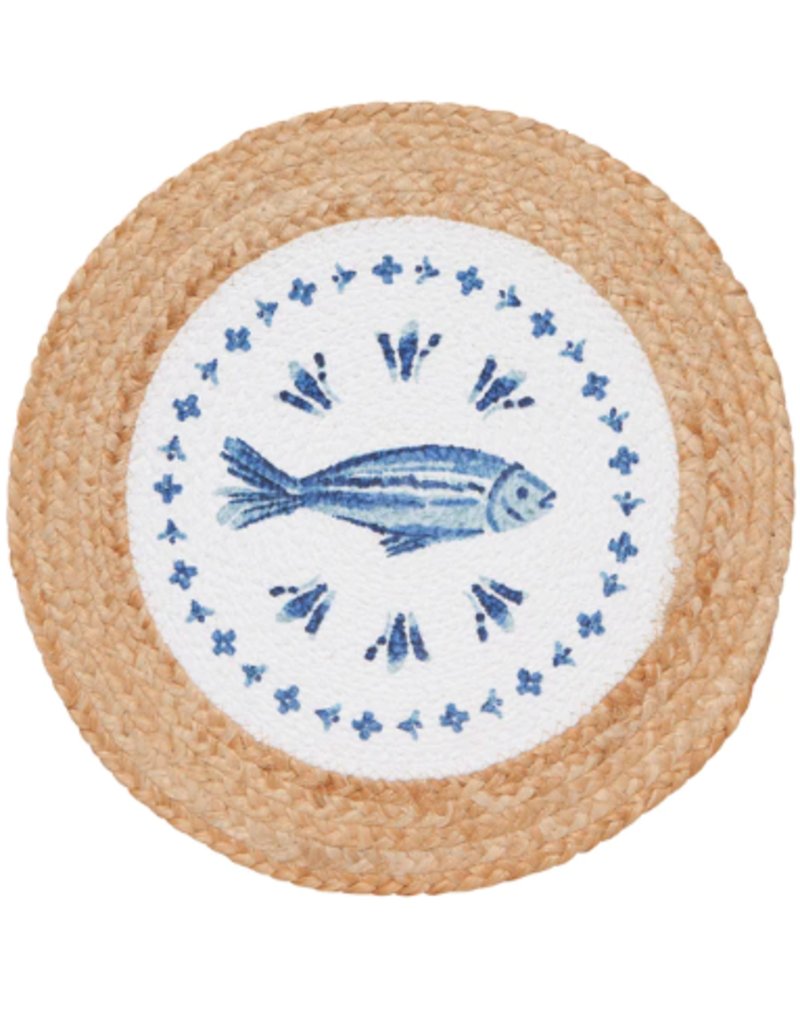 Now Designs Placemat, Braided, Aveiro Fish
