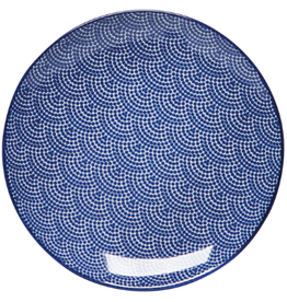 Now Designs Appetizer Plate, Blue Waves, 6"