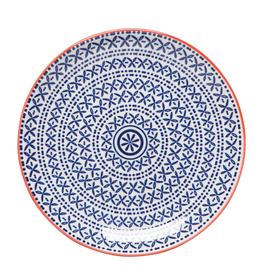 Now Designs Appetizer Plate, Blue Cross, 6"