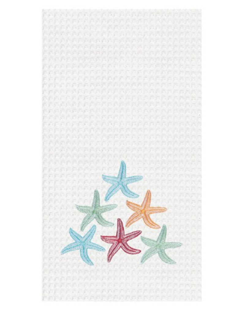 C and F Home Towel, Starfish Wonder, waffle weave