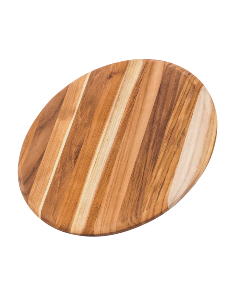 TeakHaus ROUNDED EDGE ROUND CUTTING BOARD, 13" disc