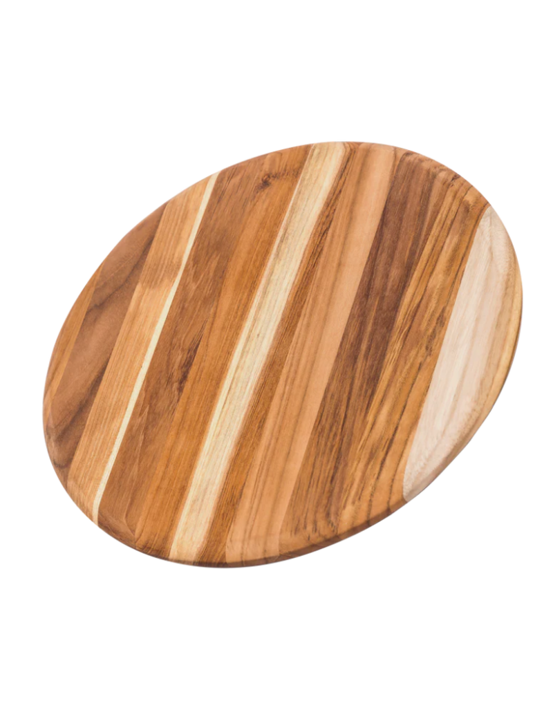 TeakHaus ROUNDED EDGE ROUND CUTTING BOARD, Teakwood 13" disc