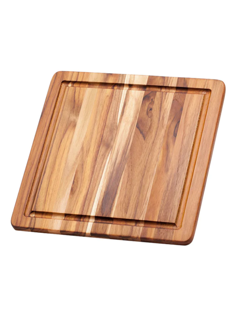 TeakHaus Essential Board with Juice Groove, Teakwood,12x12 Square disc