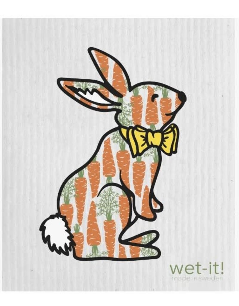 Wet-It Easter Swedish Dish Cloth Easter Bunny, Carrots