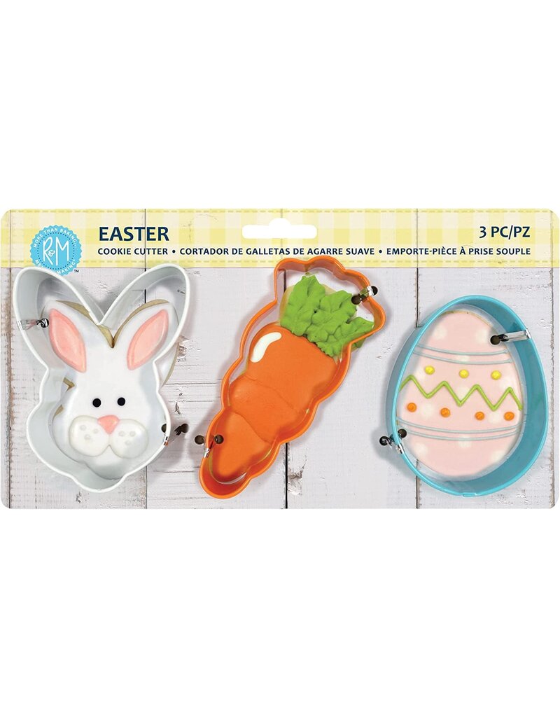 R&M International Easter Cookie Cutters, 3pc Color Set, rm