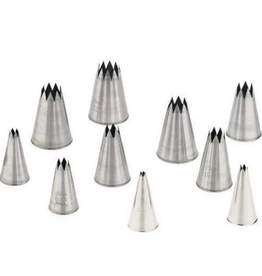 Harold Imports Ateco STAR Pastry Tips, Set of 10 Varied Sizes