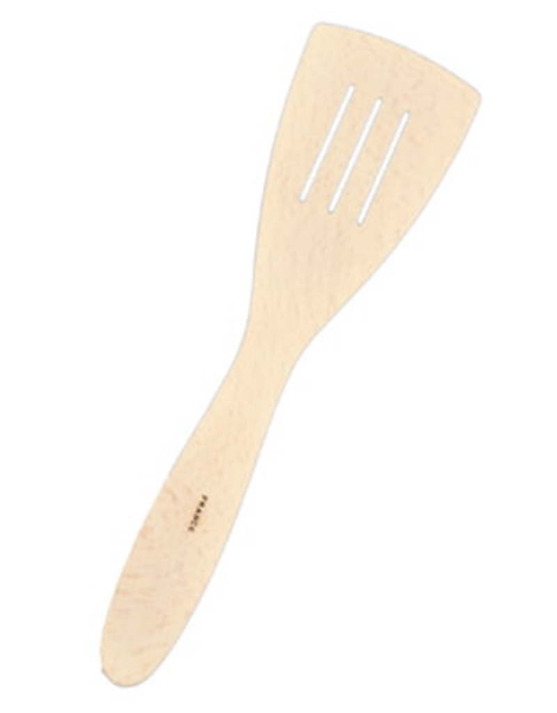 Pacific Merchants Beechwood LARGE CURVED,SLOTTED Spatula w/Beveled Edge 12" disc