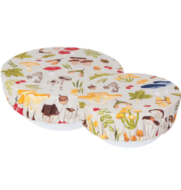 Now Designs Save-It Reusable Bowl Covers, Mushrooms, Set of 2