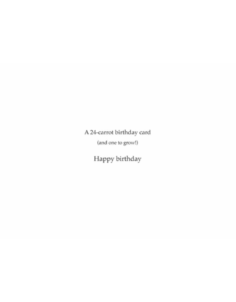 Greeting Card, Birthday, Carrot disc