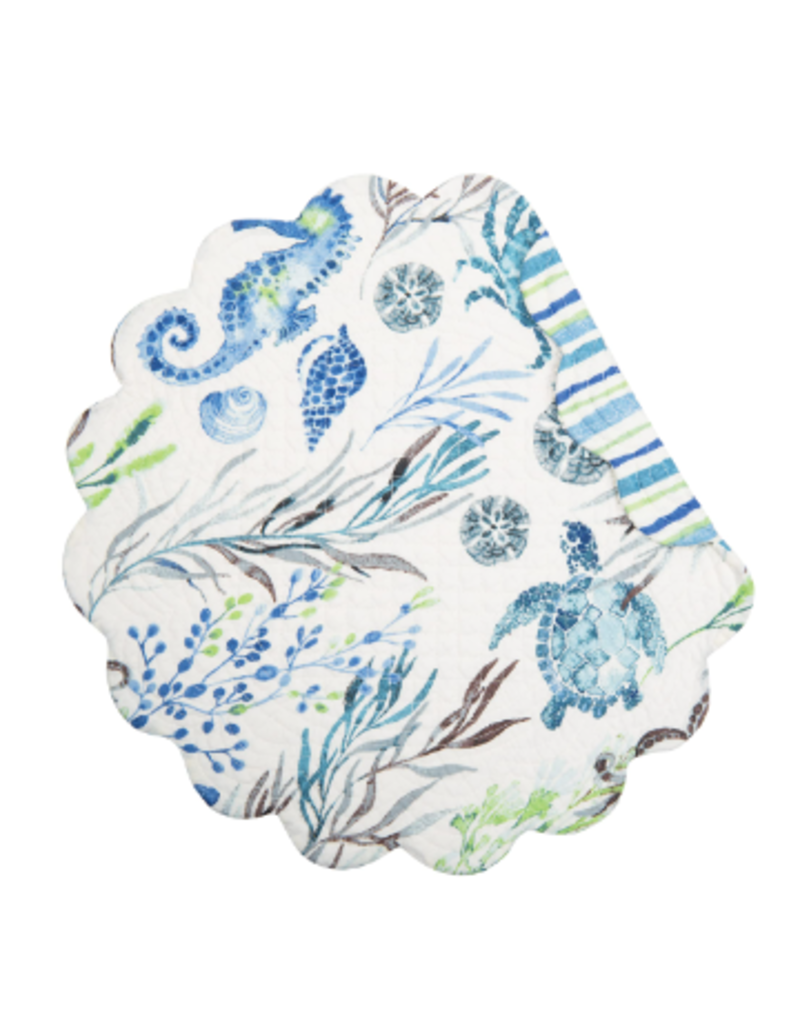 C and F Home Placemat, Crescent Bay, Reversible disc