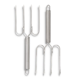 Harold Imports Stainless Turkey Lifters, Set of 2