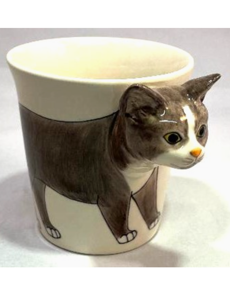 Gray Cat Mug, 3D