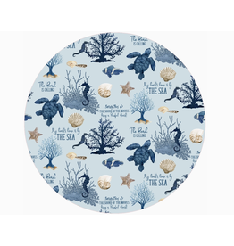 Andreas Silicone Jar Opener, By THE SEA, Coral & Turtles, Blue
