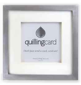 Brushed Silver Shadow Box Frame for Quill Card