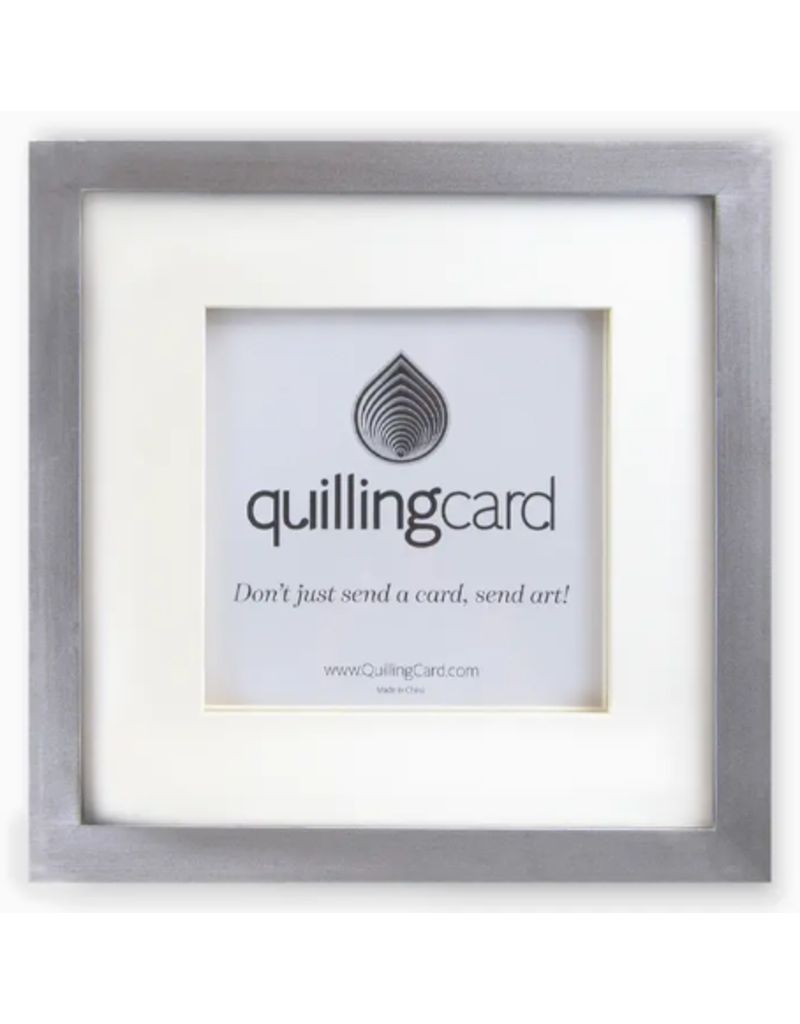 Brushed Silver Shadow Box Frame for Quill Card