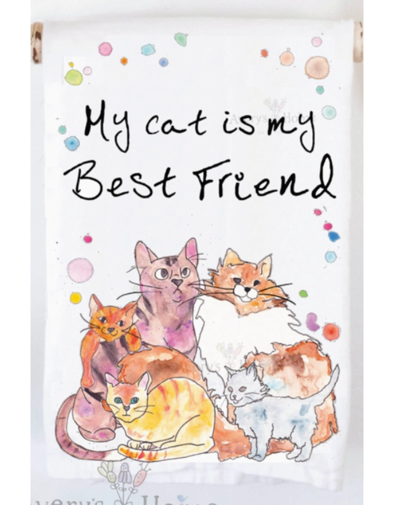 Dish Towel, Cat Best Friend DISC