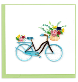 Quilling Card Greeting Card, Quill - Everyday, Blue Bike, 6x6