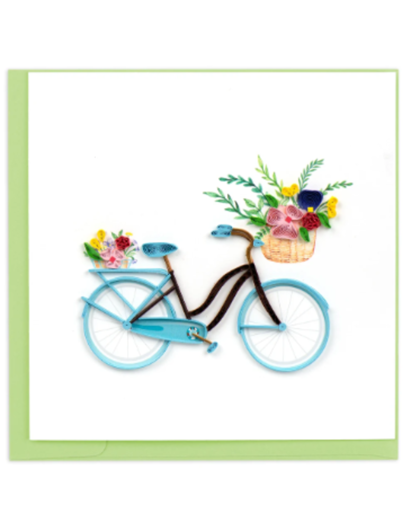 Quilling Card Greeting Card, Quill - Everyday, Blue Bike, 6x6