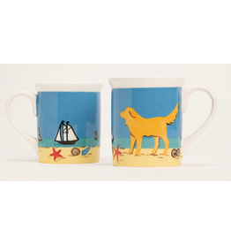 Shard at Home Yellow Dog on Beach Mug, 14oz disc
