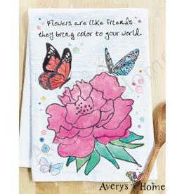 Dish Towel, Friends are Like Flowers