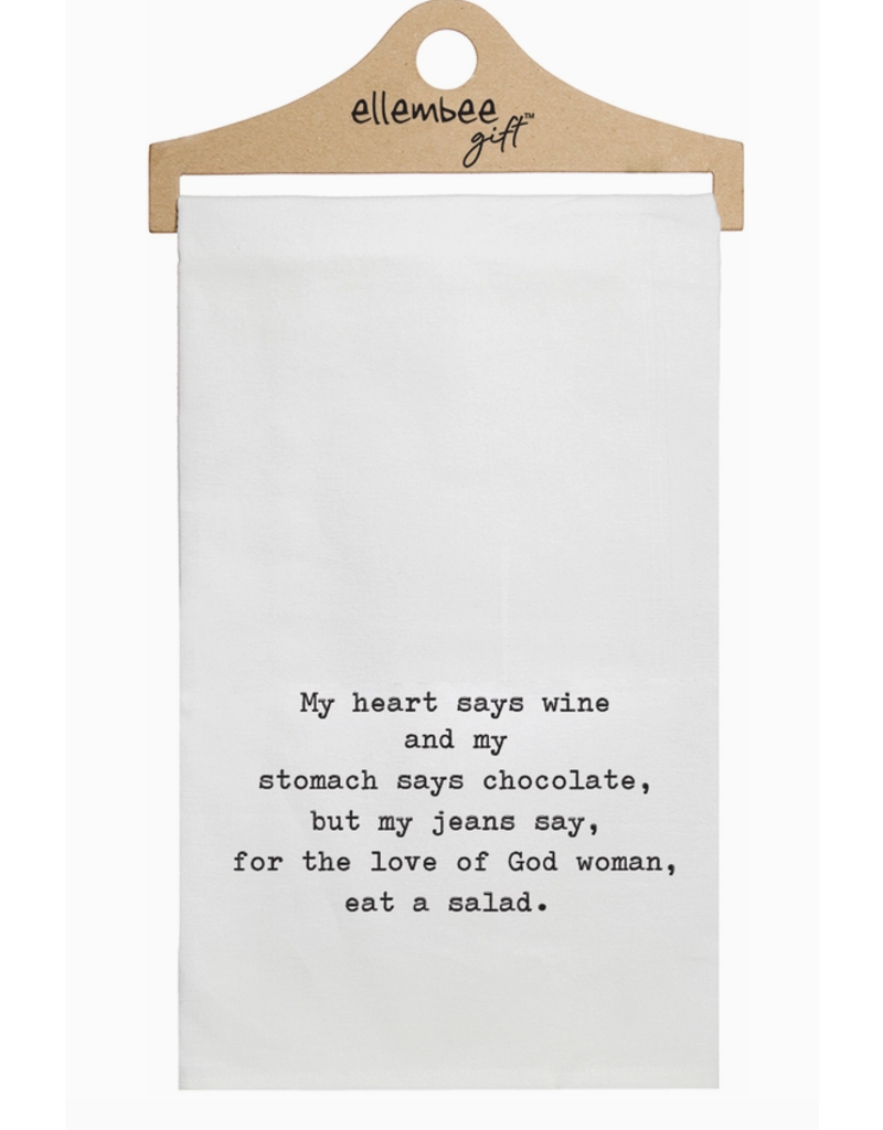 Ellembee Floursack Towel, Eat A Salad*